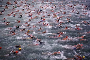 Triathletes during swim portion expose themselves to dangerous pollutants and bacteria.